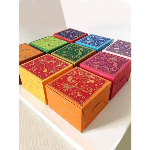 10 x Small Coloured Printed Gift Packaging Box